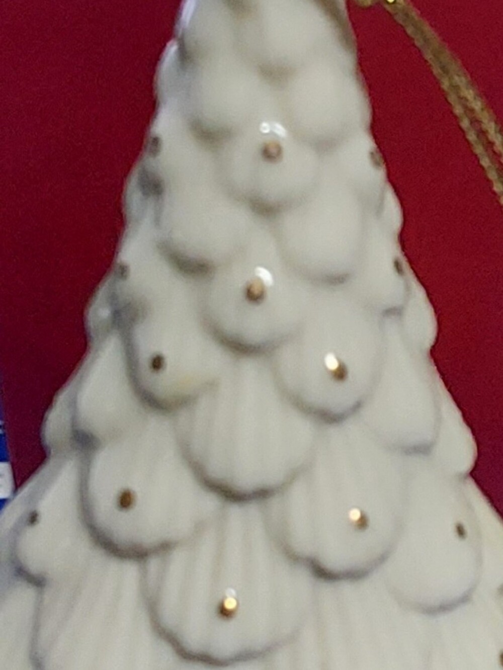 Lenox Annual Dated 1999 Christmas Tree Ornament Ivory Gold Accent Vintage Box - Picture 4 of 8